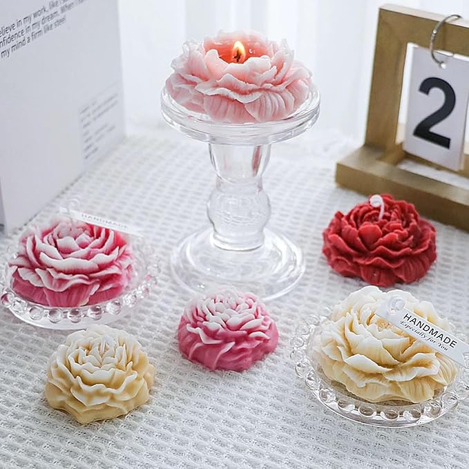 2Pcs Peony Silicone Candle Flower Wax Mold Silicone - Image 7