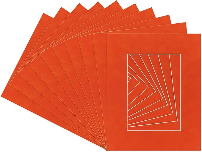 Pack of 25 Acid Free 8x10 Mats Bevel Cut by Poster+Palooza