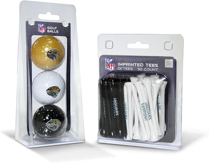 Team Golf NFL Kansas City Chiefs 3 Golf Balls and 50 Golf Tees Logo Imprinted Golf Balls (3 Count) & 2-3/4" Regulation Golf Tees (50 Count), Multi Colored