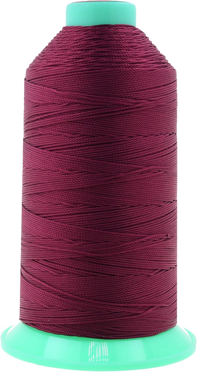 Mandala Crafts Bonded Nylon Thread Burgundy Heavy Duty Sewing Threads by MandalaCrafts