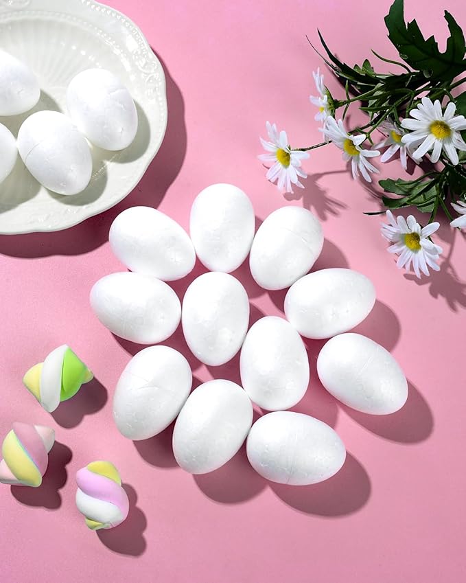 EORTA 80 Pieces Fondant Flower Forming Holders Oval Foam Flower Modeling - Image 8