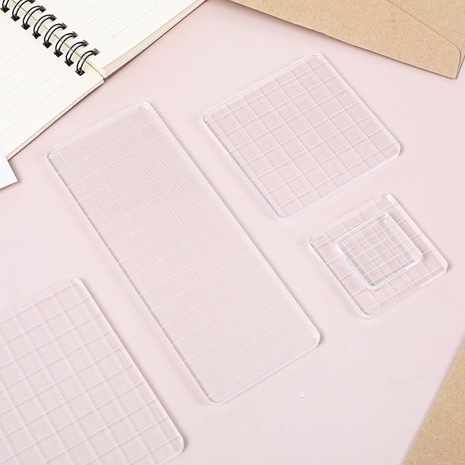 6PCS Acrylic Stamp Block with Grid Lines - Image 7