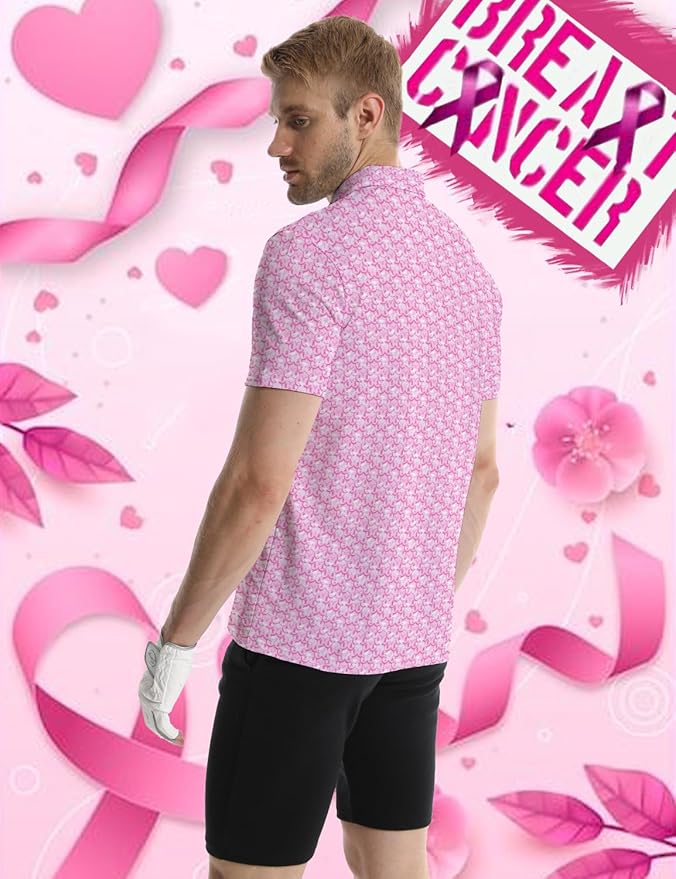 Mens Golf Shirts Golf Polo Shirts for Men Short Sleeve Polo Shirts Golf Gifts