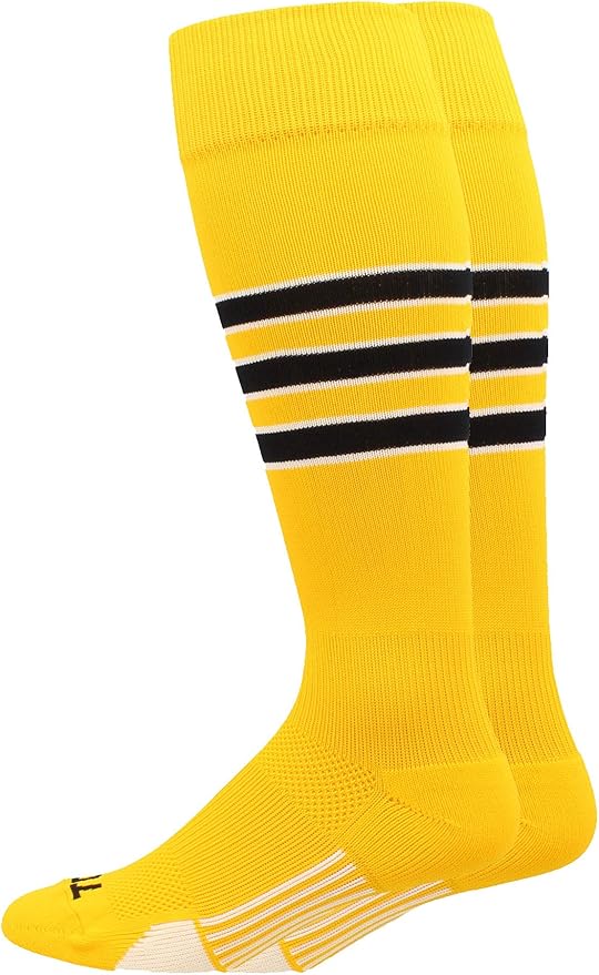 MadSportsStuff Softball Socks Baseball Socks | White & Team Colors | USA Made | Sizes for Girls, Youth Boys, Men & Women