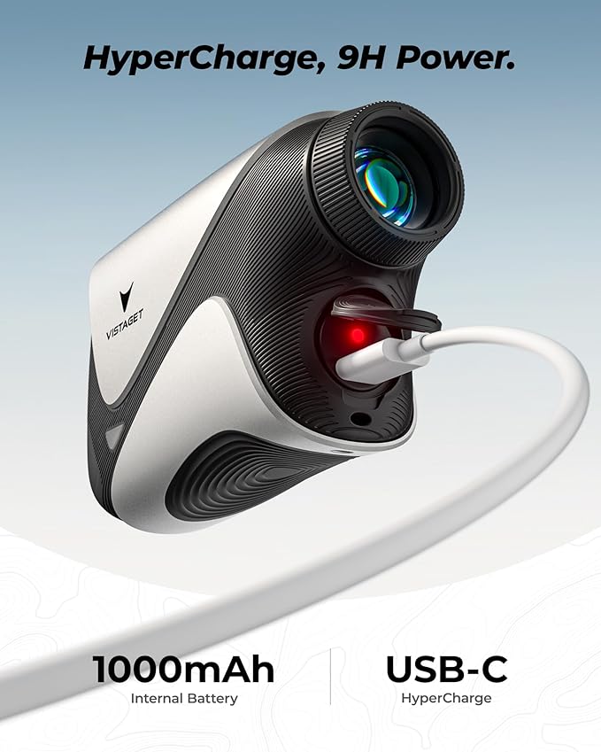 Golf Range Finder 1200 Yards, 7X Magnification, TriMeasure, Rangefinder with Slope On/Off, Flag Lock Vibration, Range Finder Golf Magnetic, USB-C Rechargeable