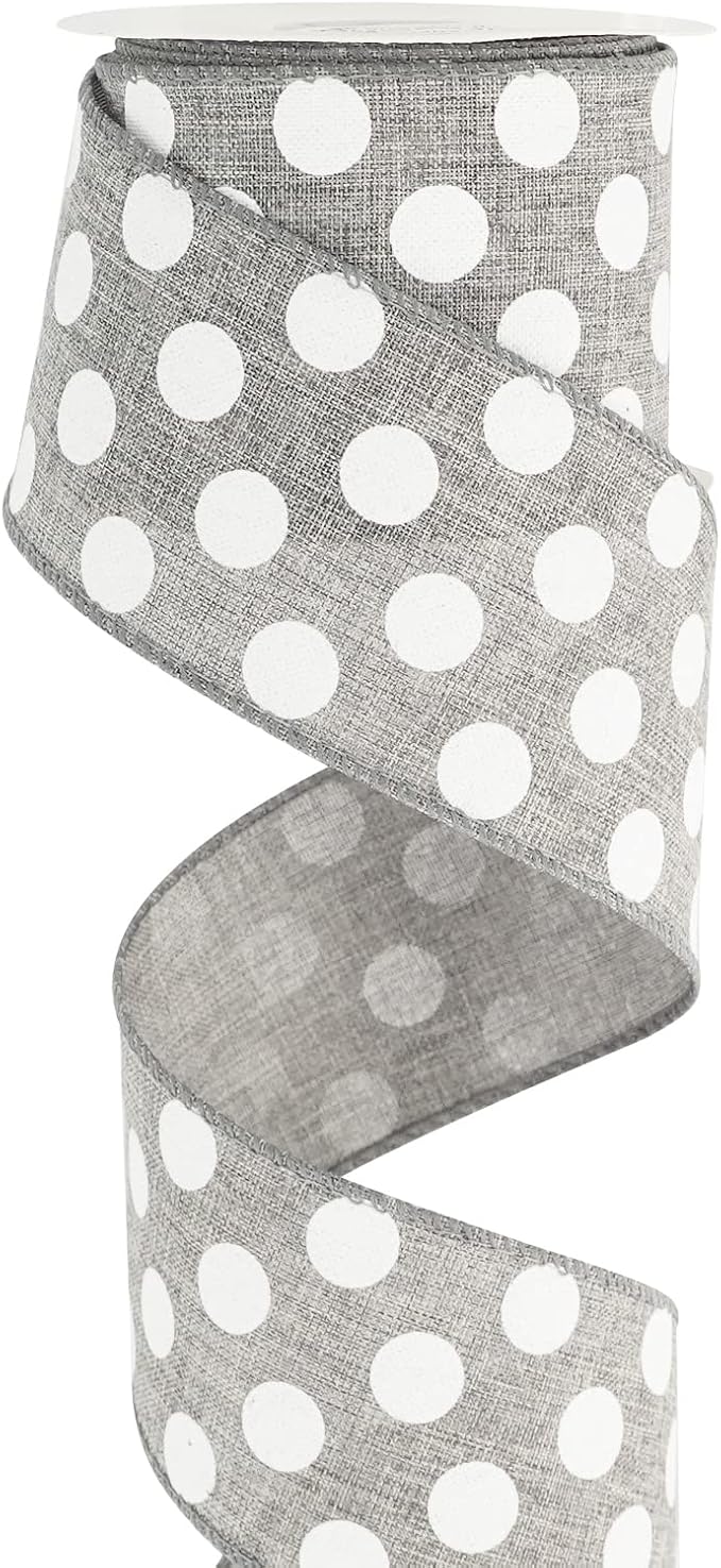 MEEDEE Polka Dots Burlap Ribbon by MEEDEE