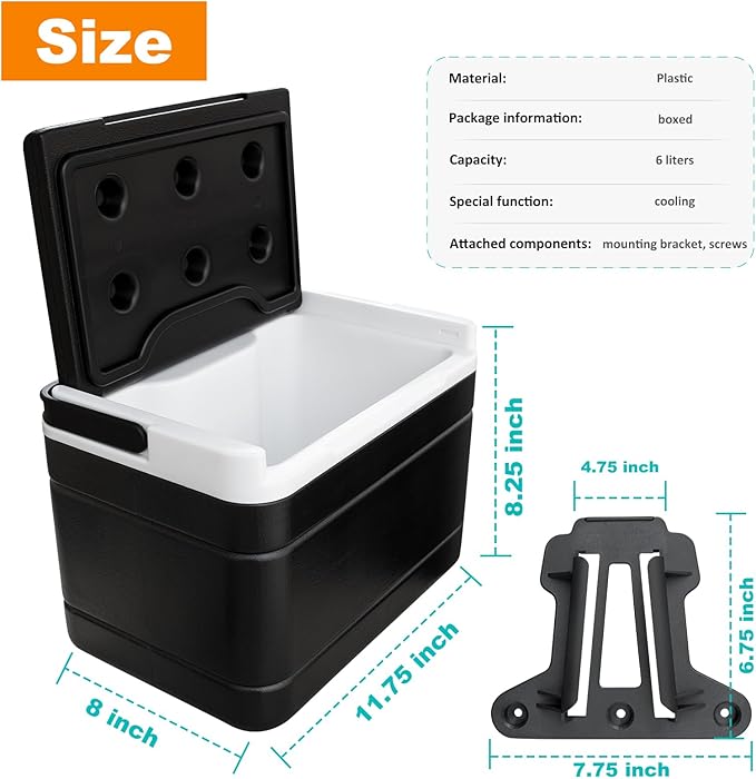 Golf Cart Cooler, Insulated Golf Cart Cooler with Mounting Bracket for Club Car Precedent Tempo and Onward OEM 102588101 103886801, Lightweight & Portable, Easy Installation