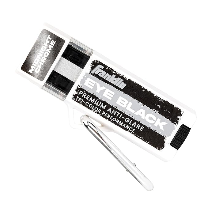 Franklin Sports Eye Black Stick - Baseball Softball + Football Eye Black for Kids + Adults - Sun Glare Reduction - Black Chrome