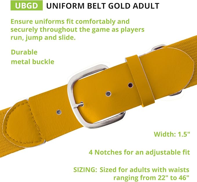 Champion Sports Baseball & Softball Belt – Stretch Fit Uniform Belt for Youth & Adult Players, Multiple Colors