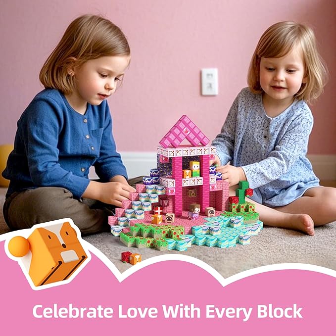 GobiDex 100PCS Magnetic Blocks Princess Building Toys - Image 4