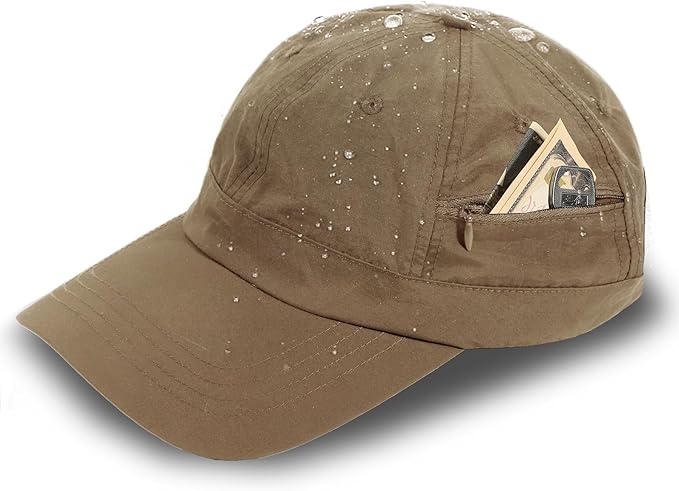 Mens Water-Resistant Baseball Cap Womens Rain Hat Foldable Outdoor Running Sun Fishing hat