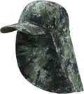 BASSDASH UPF 50+ Foldable Fishing Hat Baseball Cap with Removable Neck Flap Portable for Men Women Golf Hiking