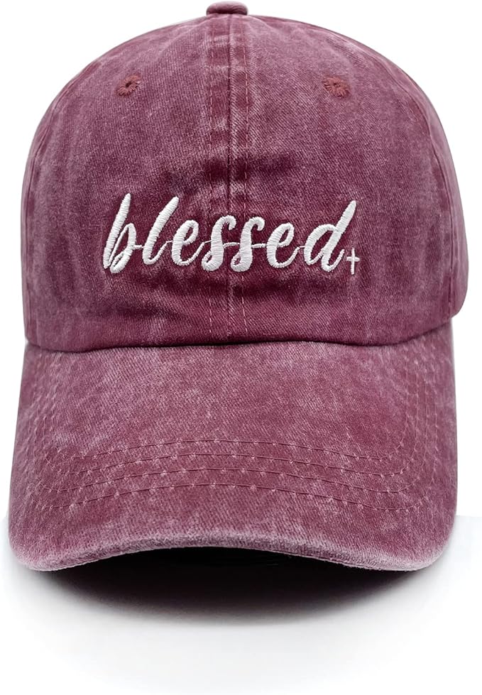 Waldeal Women's Embroidered Dad Hat, Adjustable Vintage Washed Cotton Baseball Cap for Men