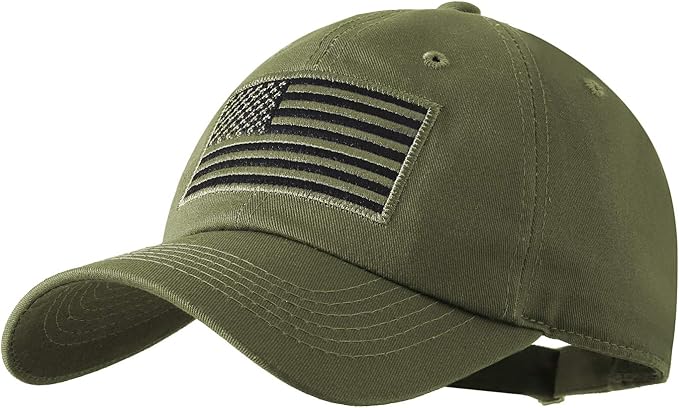 IIN American Flag Baseball Cap for Men Women Low Profile USA Army Tactical Operator Military Plain Dad Hat