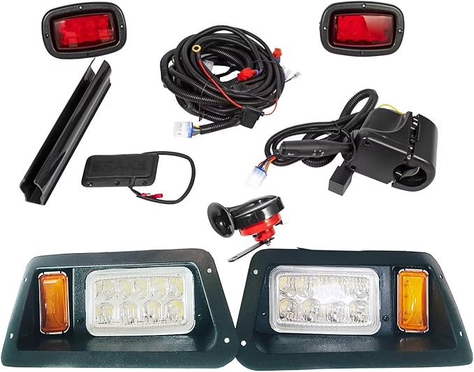 Golf Cart light Compatible Yamaha G19 G22 Complete ultimate LED Light Kit with Turn Signals, Hazard Flasher, Horn and Brake Fits Yamaha G14 / G16 / G19 / G22 Golf Cart