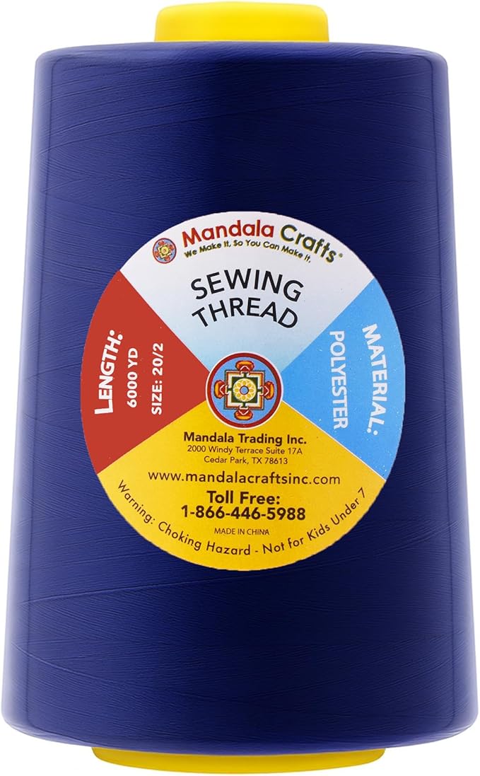 Mandala Crafts 4 Pack of Serger Threads Cones Spools - Image 4