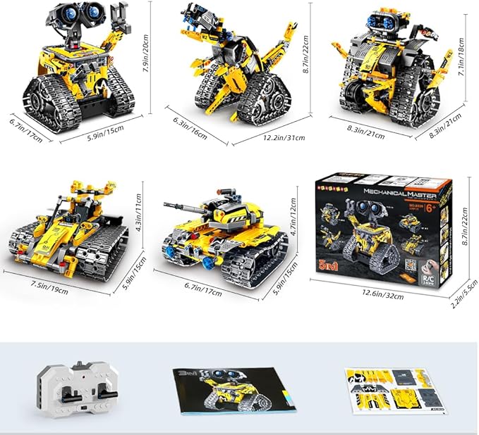 HOGOKIDS Robot Building Toys for Kids - 5 in 1 Remote & APP Controlled Building - Image 8