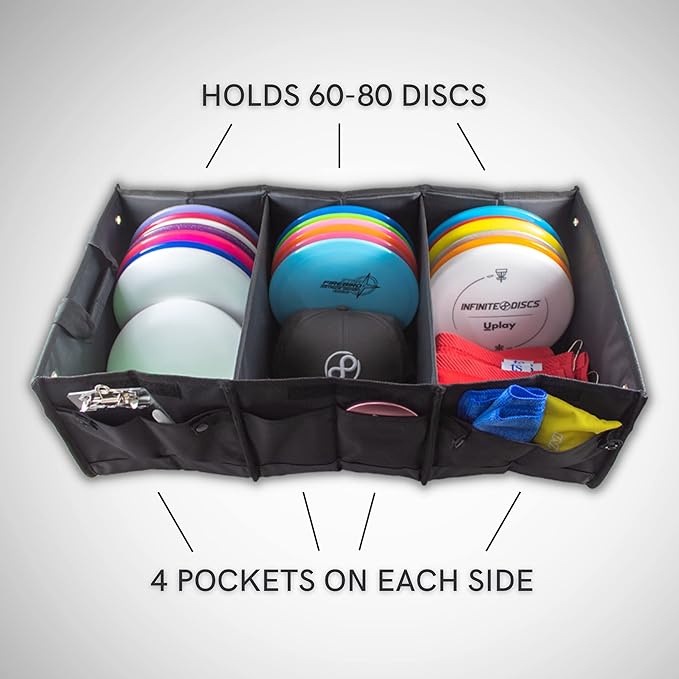 Infinite Discs Disc Golf Tote and Trunk Organizer for Bulk Disc Storage