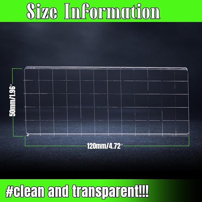 Clear Acrylic Stamp Blocks, 1.57" * 4.92" Acrylic Stamping Blocks Tools Clear - Image 2
