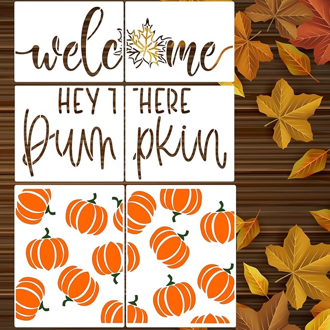 Fall Stencils for Door Mats 27”x14” Fall Doormat Stencils Pumpkin Stencil by zosylley