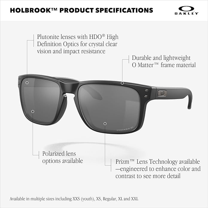 Oakley Mens OO9102 Holbrook Polarized Square Sunglasses