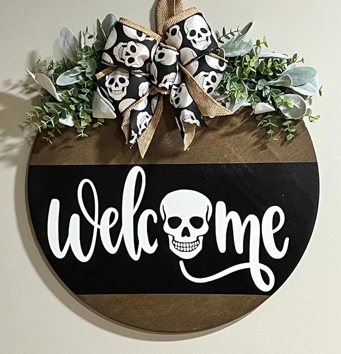 Halloween Stencils for Door Mats Welcome Skeleton Doormat Stencils Boo Spooky - Image 9