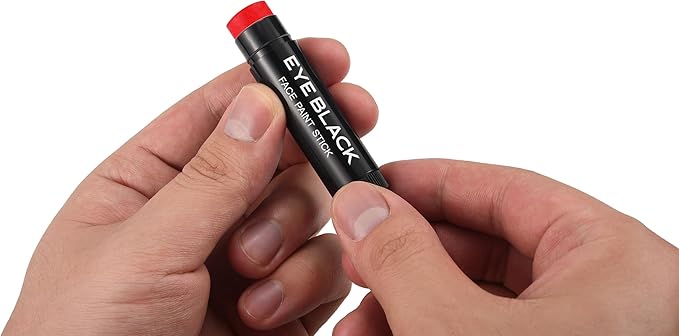 Baseball Eye Black, Anti-Glare Under Eye Sports Grease Stick for Baseball Softball Soccer Lacrosse Hockey Athletes Sports Training, Sports Eye Black Stick (Red)