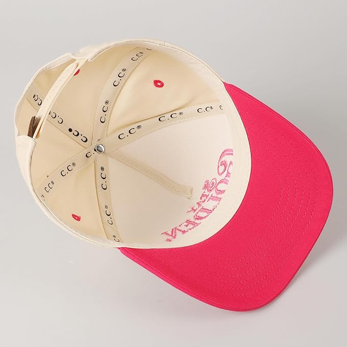 MIRMARU Two-Tone Vintage Canvas Trucker Hats for Men & Women, Adjustable Size Baseball Caps with Trendy Embroidered Design