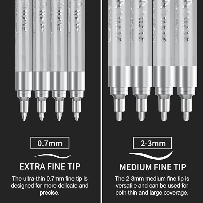 SFAIH Acrylic Silver Paint Pens - Image 2