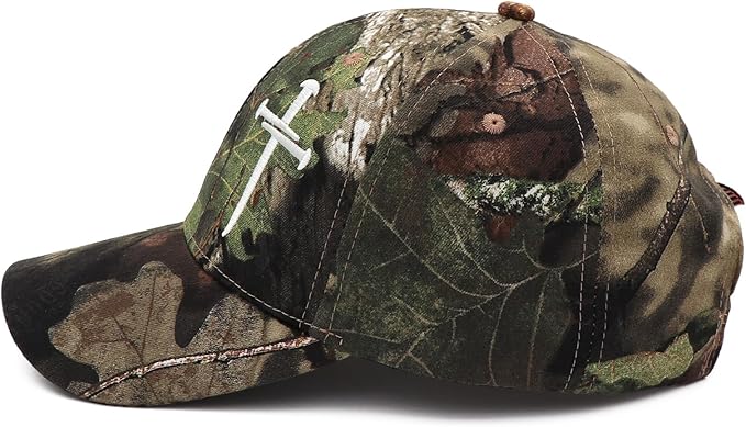 Jesus 3 Nail Cross Adjustable Baseball Cap with American Flag Hats for Men and Women Christian Gifts
