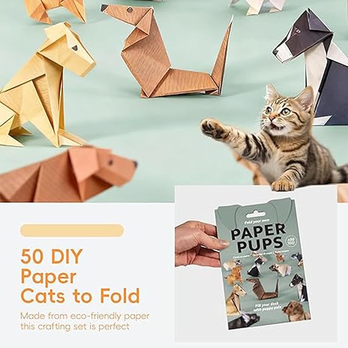 DIY Paper Cats - 50 Sheets DIY Origami Paper to Fold Cute Cat Figures, Fun - Image 5