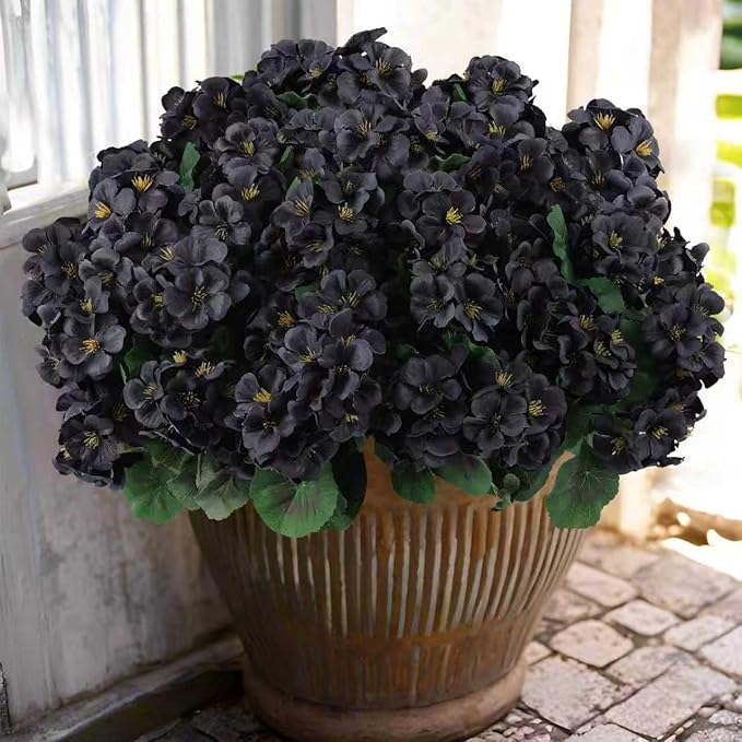 Hananona 6 Pcs Artificial Geranium Flowers by HANANONA