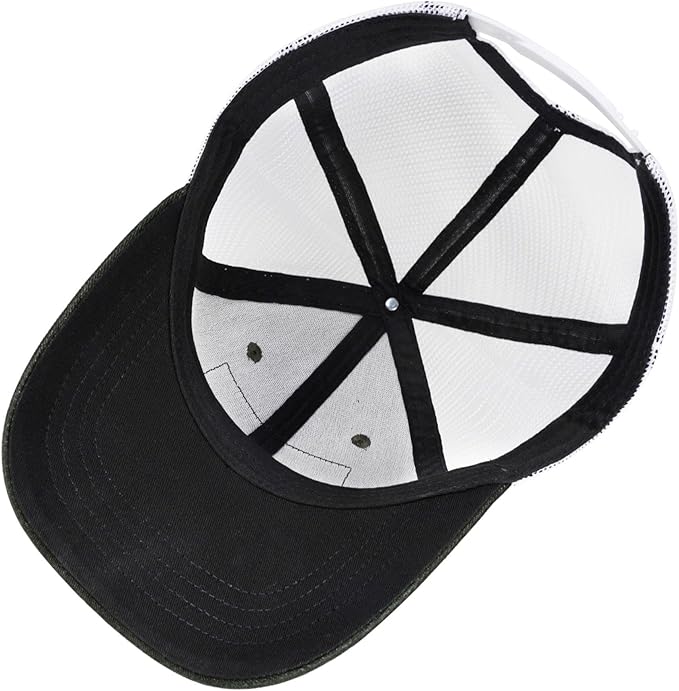 American Flag Trucker Hat - Snapback Hats for Men Women Baseball Cap - Breathable Mesh & Adjustable Fit for Casual Wear