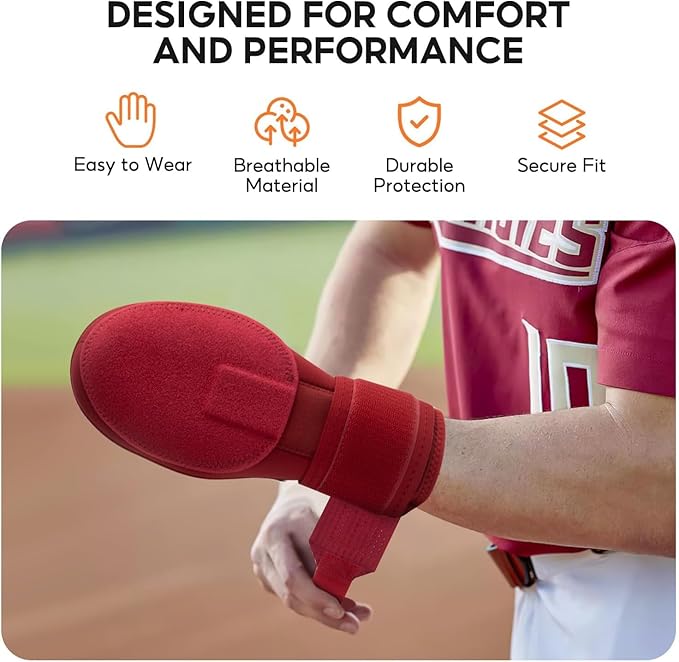 Baseball Sliding Mitt, Youth Ages 6-12 & Teens Adults 12+, Sliding Glove Hand Guard for Baserunning, Hard Shell Ambidextrous Left/Right, Baseball/Softball Compatible, Drip Style