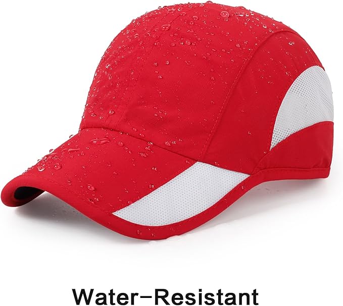 HH HOFNEN Quick Dry Baseball Cap Unstructured Running Cap Water-Resistant UPF 50+ Mesh Golf Sun Hats for Men Women