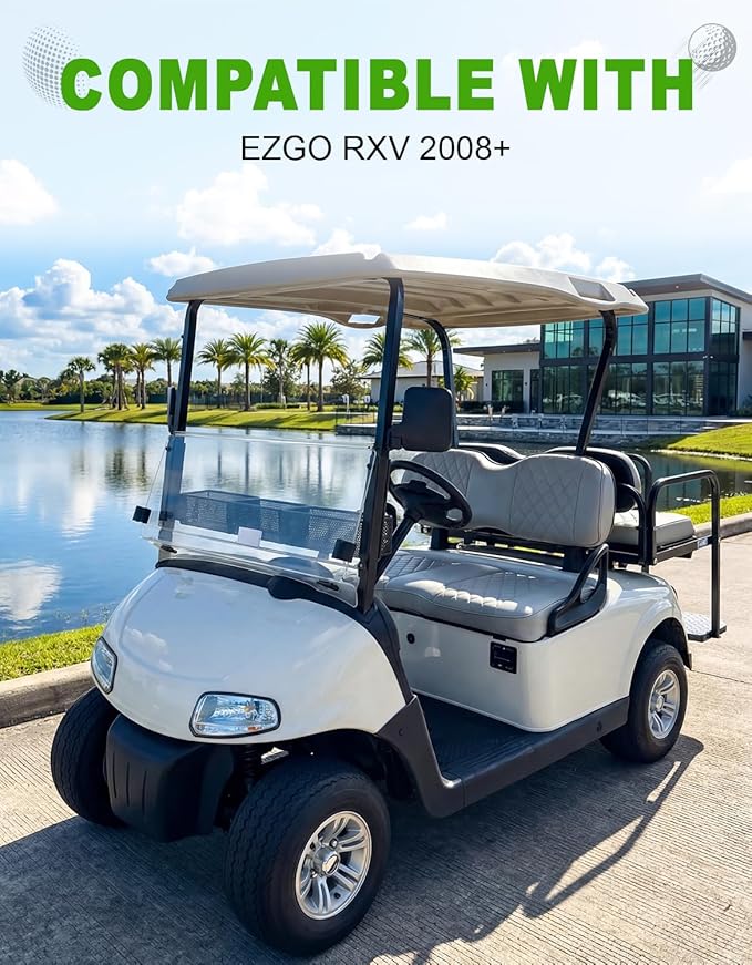 Golf Cart Front Inner Basket for EZGO TXT RVX VALOR Yamaha G29 Drive2 G16-G22 Club Car DS Tempo Modular Mesh Storage Tray Organizer for Extended Space (EZGO RXV 2008+)