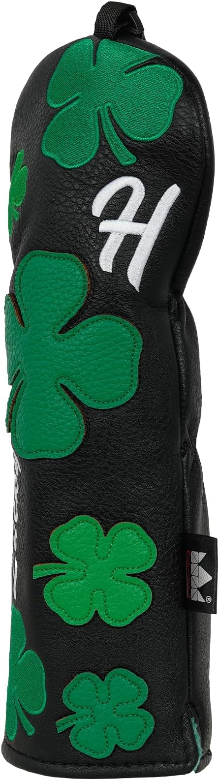 Craftsman Golf Green Lucky Clover Driver Wood Hybrid Headcover Blade Mallet Putter Cover for Scotty Cameron Taylormade Odyssey Also for Custom Version with Your Name Stitched
