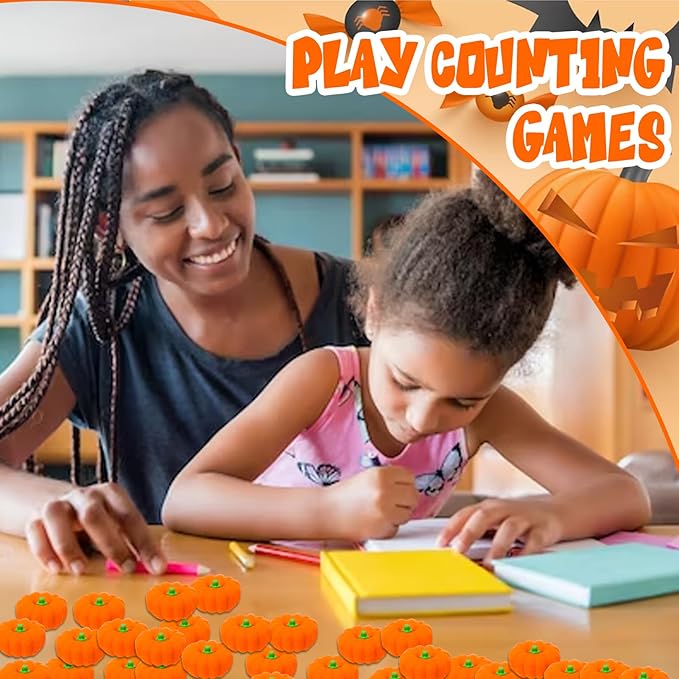 44 Pcs 3D Pumpkin Erasers Bulk, Fall Mini Erasers Novelty Pencil Eraser - Image 3
