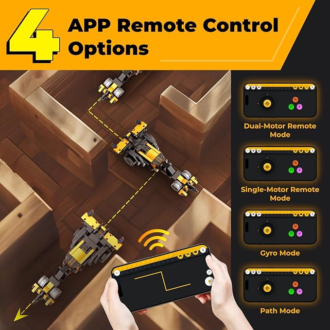 Robot R 4-in-1 Robot Building Kit, APP Remote Control STEM Coding Toys - Image 5