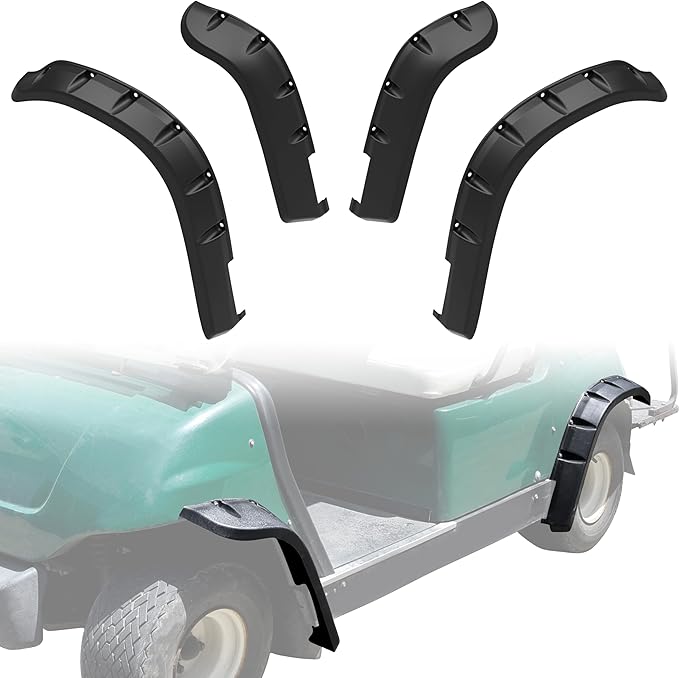 Fender Flares for Yamaha Golf Cart G14 G16 G19 G20 G22 Accessories, Front Rear One-Piece Mud Flups Mud Guards for Yamaha Standard and Unmodified G14-G22 Golf Carts Bodies Only, 4PCS