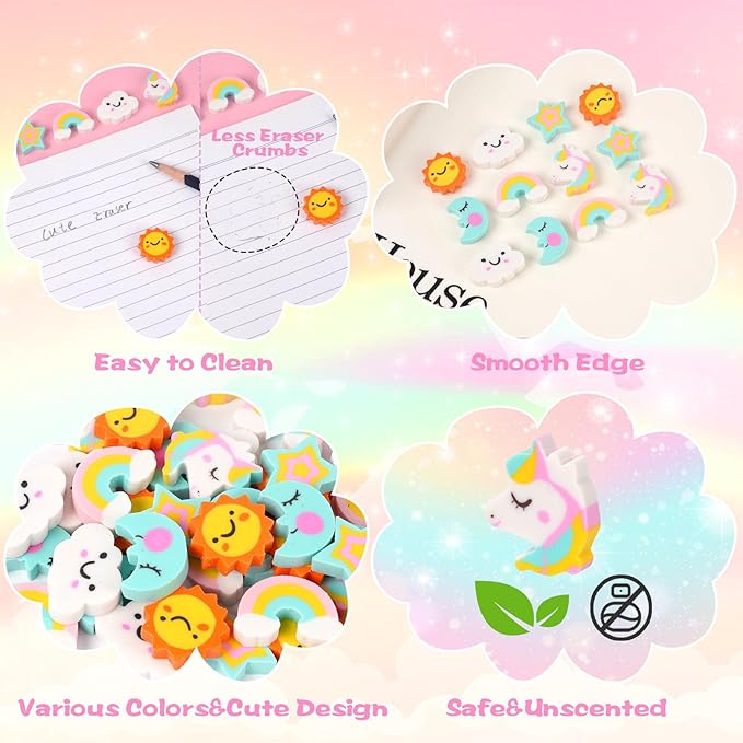 Wolpoark Christmas Unicorn Erasers - Image 3