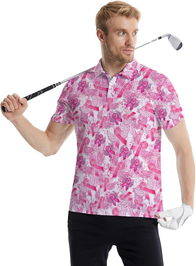 Mens Golf Shirts Golf Polo Shirts for Men Short Sleeve Polo Shirts Golf Gifts