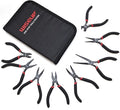 WISEUP 8-Piece Mini Pliers Set，Needle, Bent Nose, End Cutting & Linesman Pliers by WISEUP
