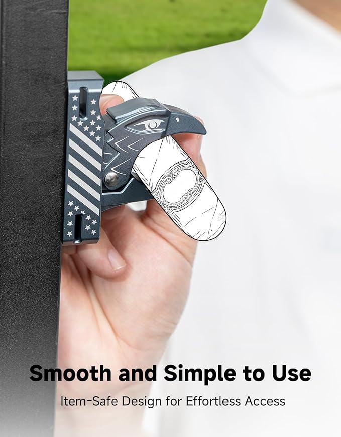 KEMIMOTO Magnetic Holder for Golf Cart, Universal Fit for 35-60 Ring, Powerful Magnetic Hold, Stylish Design, Grey