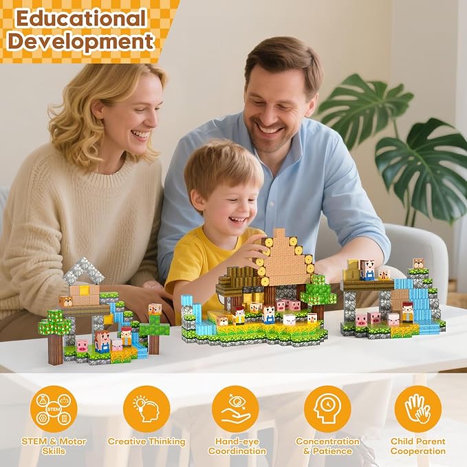 Magnetic Blocks, Magnetic Building Blocks 100pcs Gryxpox-STEM Toys - Image 7