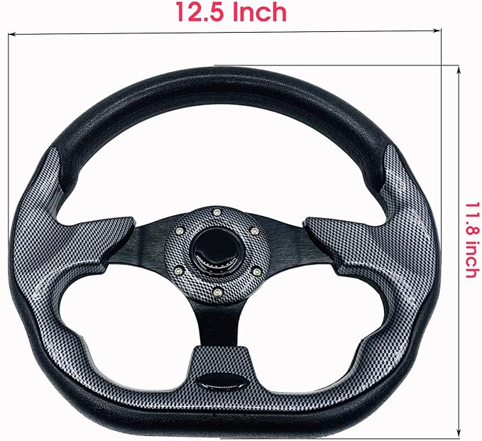 Universal Golf Cart Steering Wheel for EZGO RXV & TXT, Club Car DS and Club Car Precedent EZGO Yamaha Golf Car Accessories