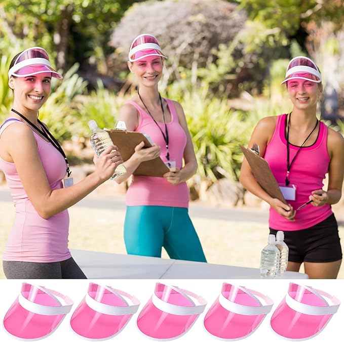 Tarpop Poker Visors Hats Bulk Casino Bingo Visor Casino Dealer Clear Plastic Sun Golf Hats for Women Men
