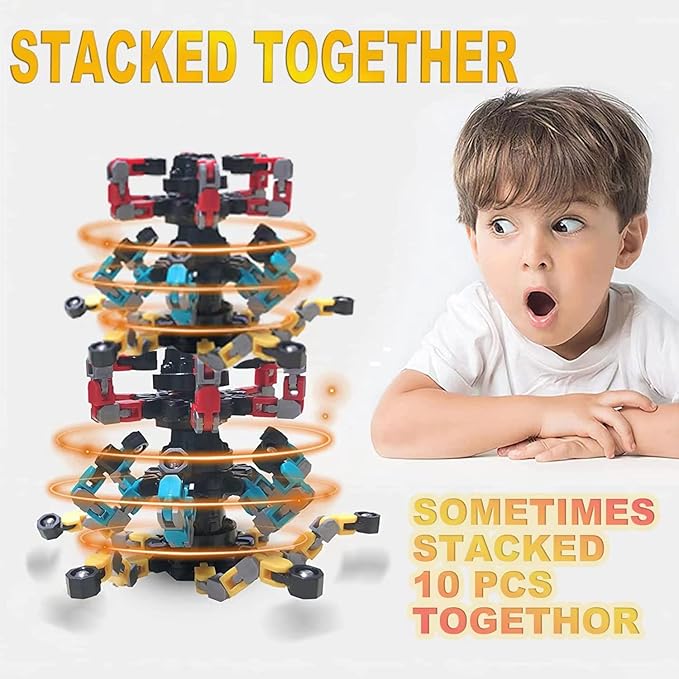 4pcs Fidget Spinners for Kids&Adults Transformable Fingertip Gyros for Girls - Image 2