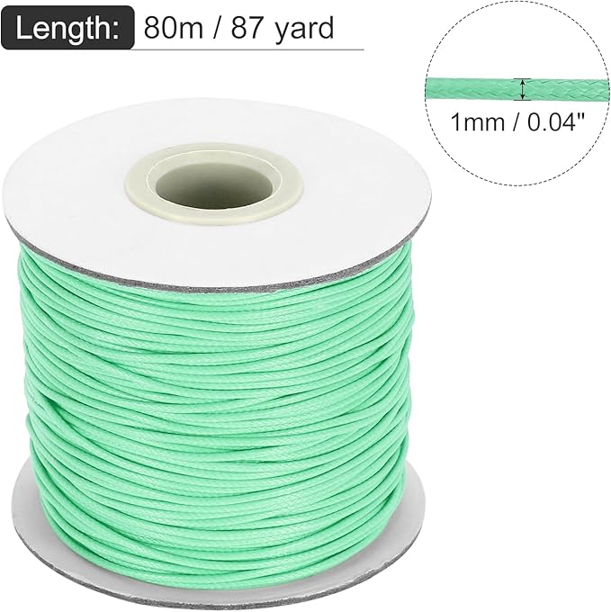 MECCANIXITY Waxed Cord 1mm Waxed Thread 87 Yard Wax String Leather Cord - Image 2