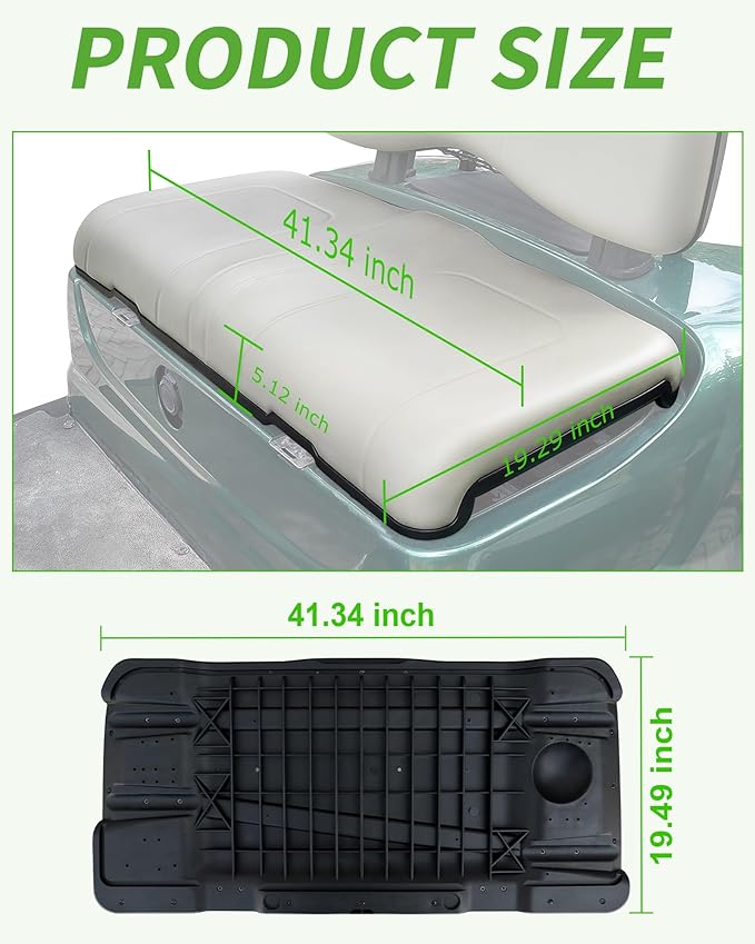 Golf Cart Front Seat Bottom Replacement Cushion Assembly for Yamaha G29/Drive 2007-2016 Models